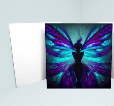 Fairy Cards, Birthday Greeting Cards, Invitation Cards, Blank Art Cards - image1